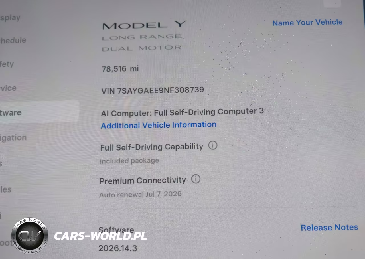 2022 Tesla Model Y Long Range Dual Motor All-Wheel Drive VIN:7SAYGAEE9NF308739 - 7