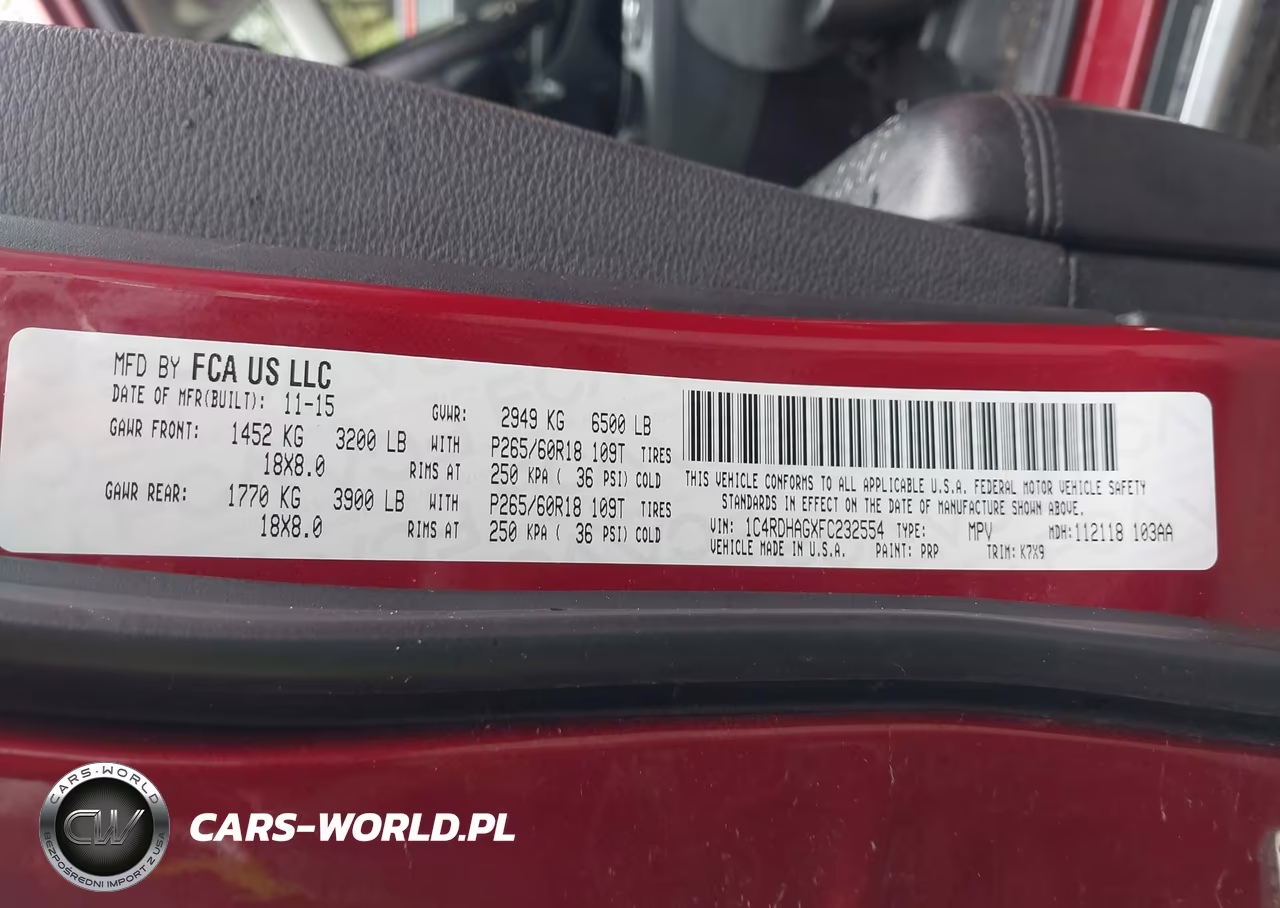 2015 Dodge Durango Sxt VIN:1C4RDHAGXFC232554 - 9