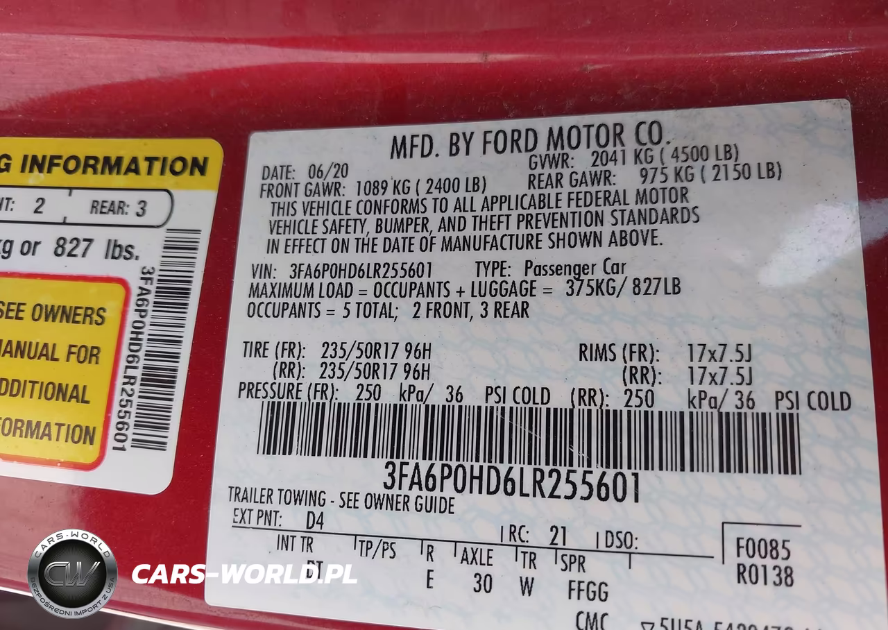 2020 Ford Fusion Se VIN:3FA6P0HD6LR255601 - 9