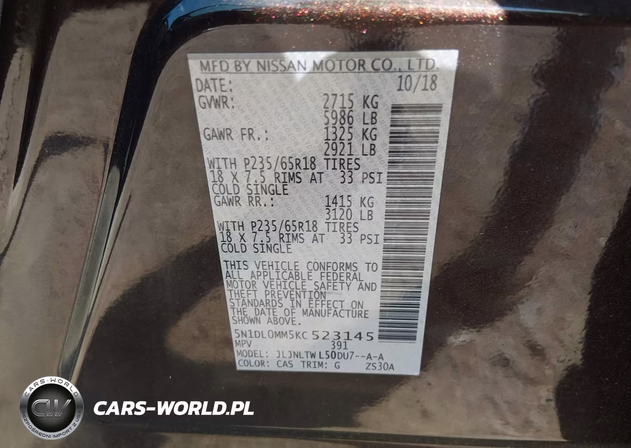 2019 Infiniti Qx60 Luxe VIN:5N1DL0MM5KC523145 - 9