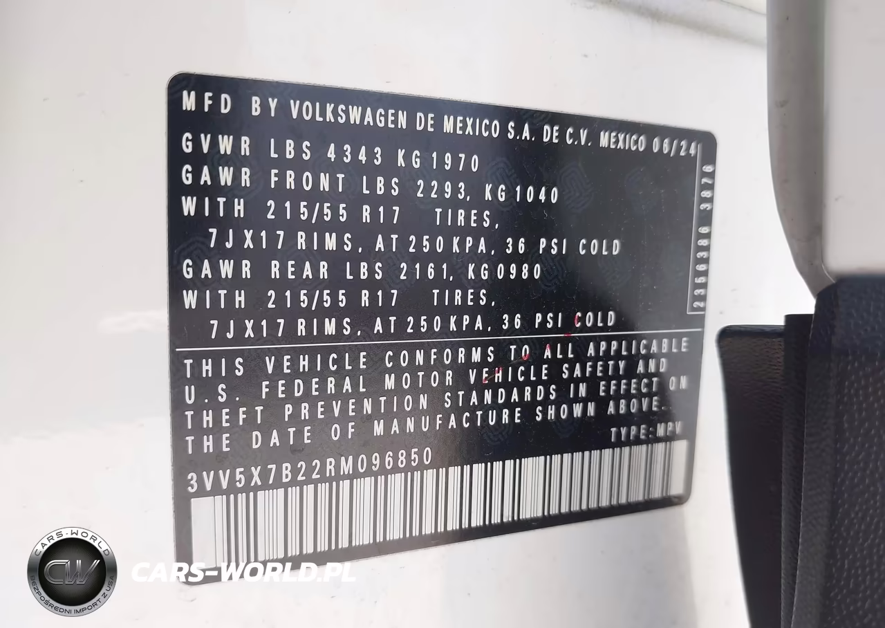 2024 Volkswagen Taos 1.5T S VIN:3VV5X7B22RM096850 - 9