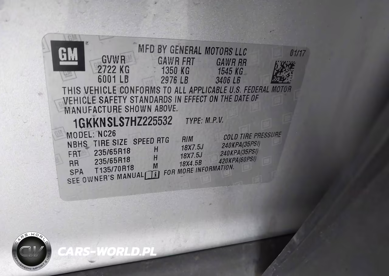 2017 GMC Acadia Sle-2 VIN:1GKKNSLS7HZ225532 - 9