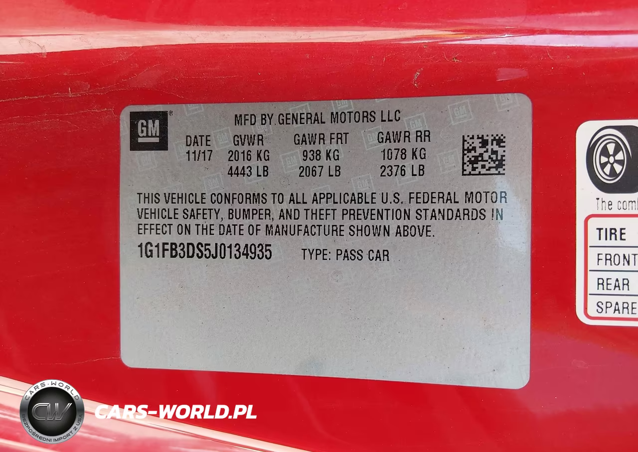 2018 Chevrolet Camaro 1Lt VIN:1G1FB3DS5J0134935 - 9