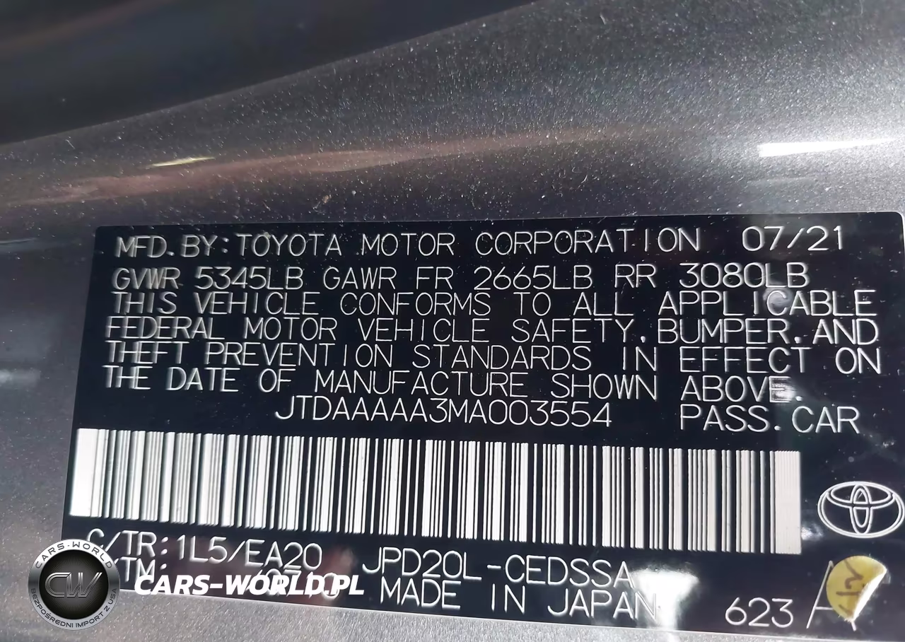 2021 Toyota Mirai Xle VIN:JTDAAAAA3MA003554 - 9