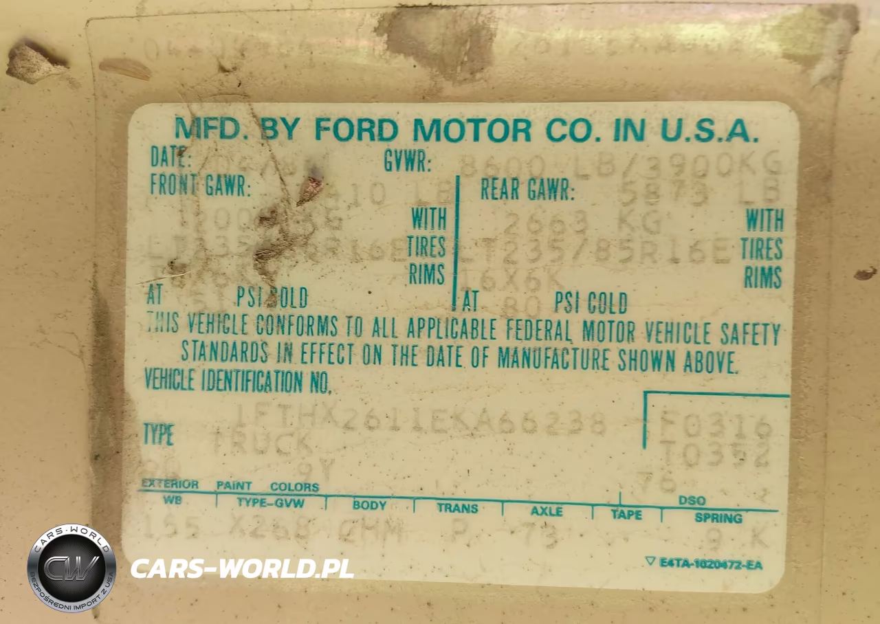 1984 Ford F250 VIN:1FTHX2611EKA66238 - 9