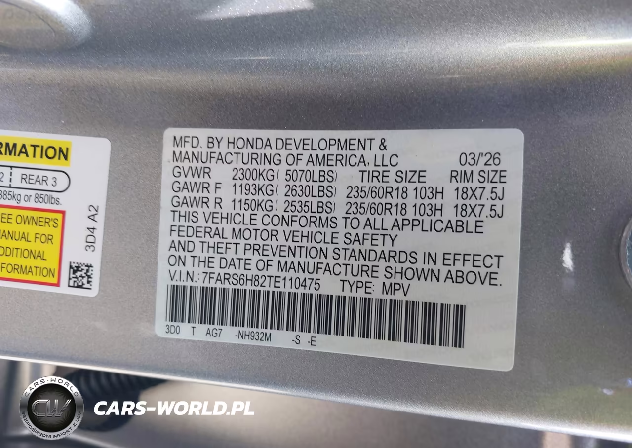 2026 Honda Cr-V Hybrid Awd Sport-L VIN:7FARS6H82TE110475 - 9