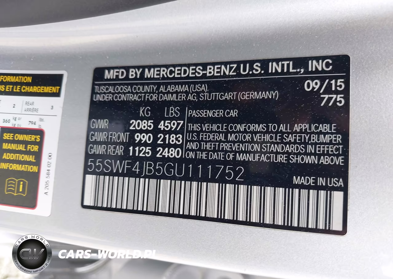 2016 Mercedes-Benz C 300 VIN:55SWF4JB5GU111752 - 9