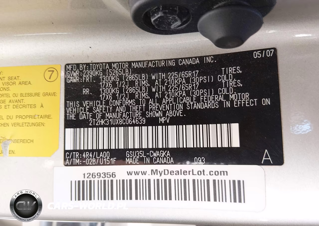 2008 Lexus Rx 350 VIN:2T2HK31UX8C064639 - 9