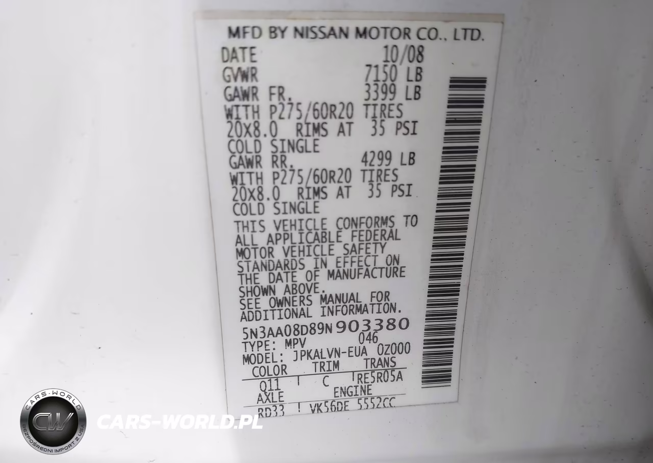2009 Infiniti Qx56 VIN:5N3AA08D89N903380 - 9