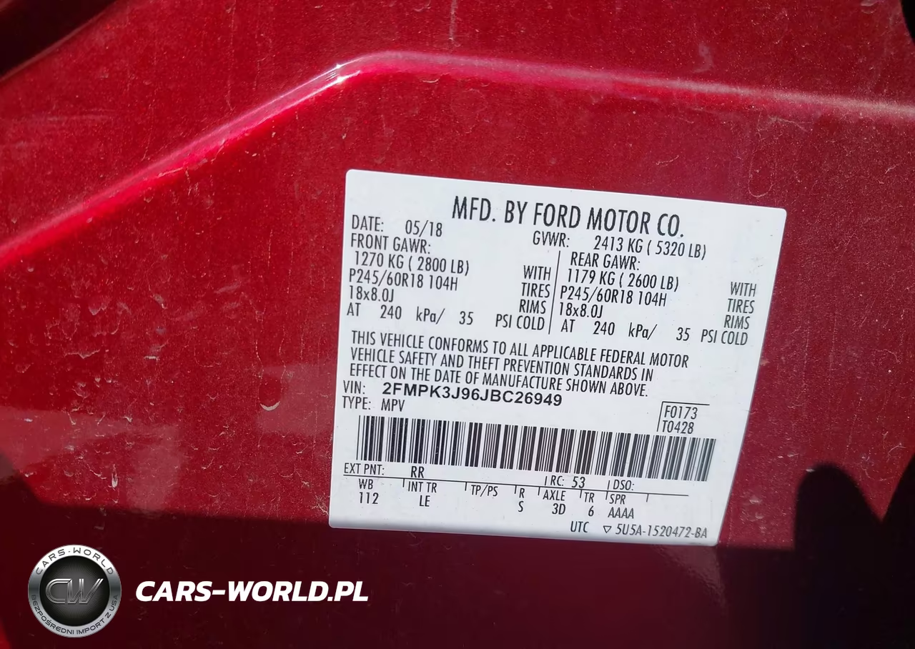 2018 Ford Edge Sel VIN:2FMPK3J96JBC26949 - 9