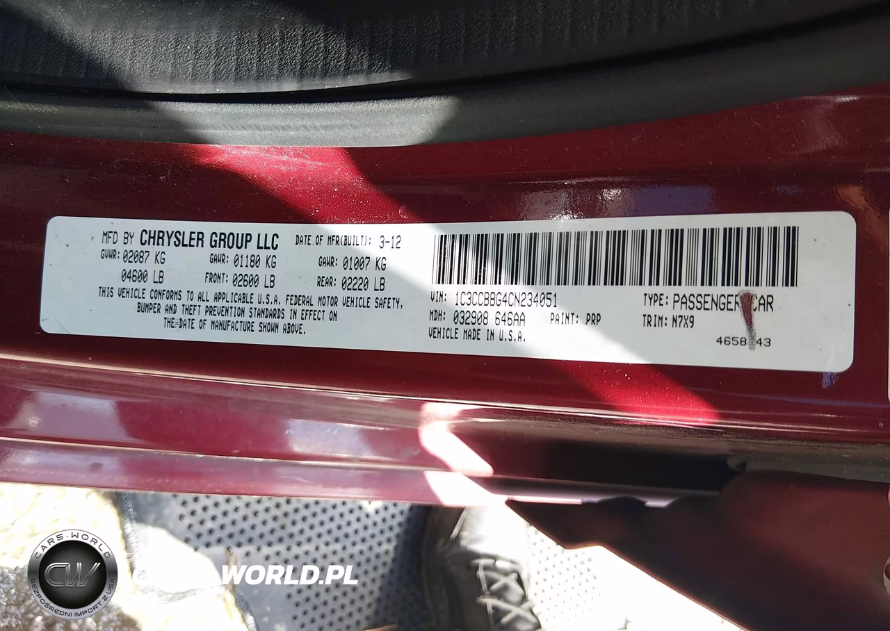 2012 Chrysler 200 Touring VIN:1C3CCBBG4CN234051 - 9