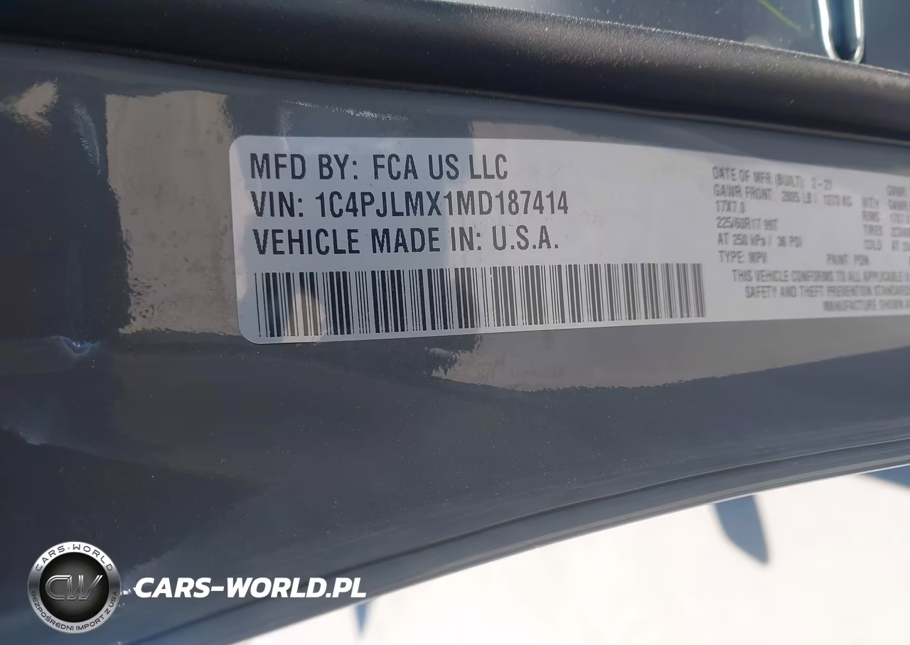 2021 Jeep Cherokee Latitude Lux Fwd VIN:1C4PJLMX1MD187414 - 9