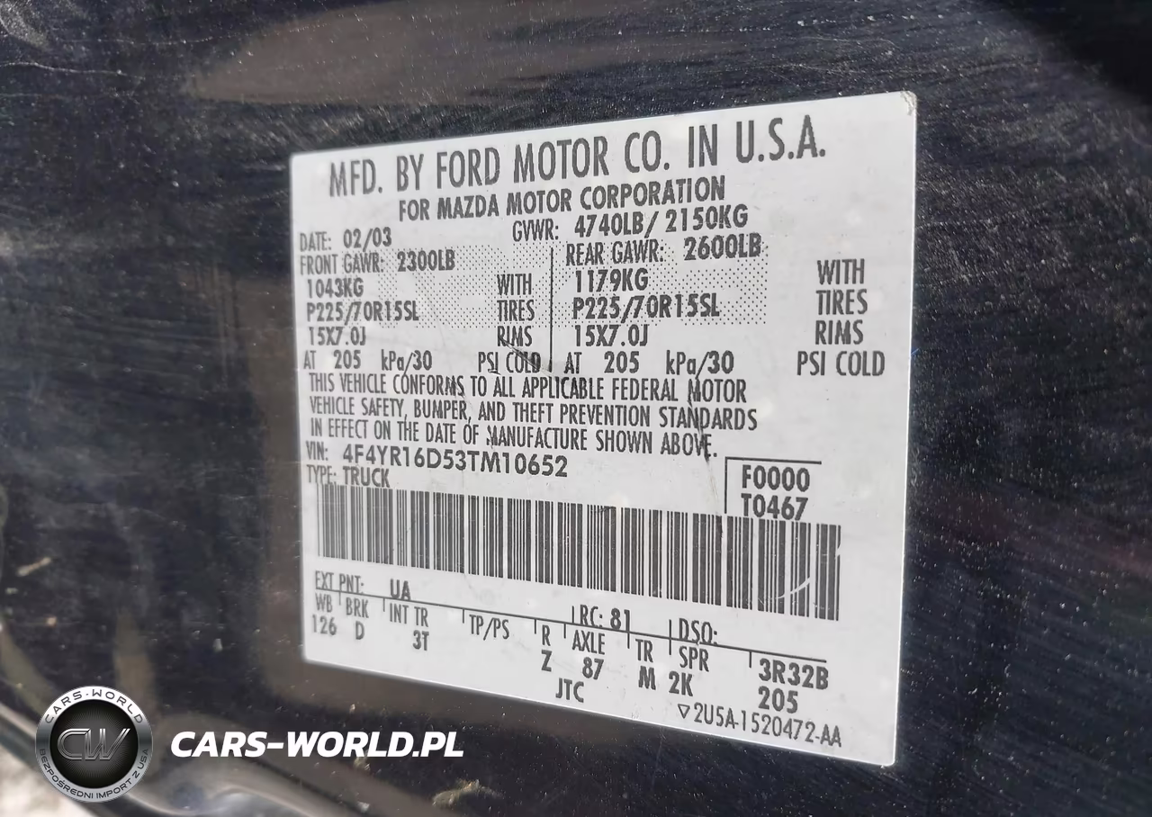 2003 Mazda B2300 Se VIN:4F4YR16D53TM10652 - 9