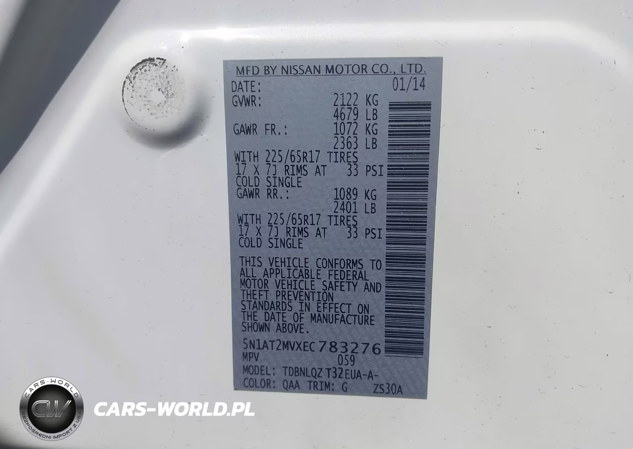 2014 Nissan Rogue Sv VIN:5N1AT2MVXEC783276 - 9
