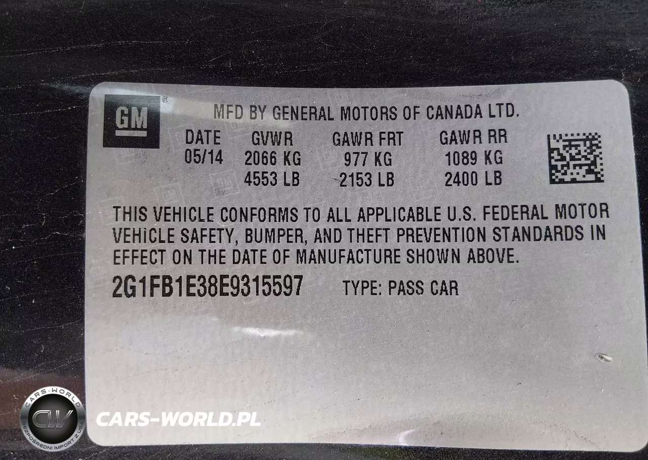 2014 Chevrolet Camaro 1Lt VIN:2G1FB1E38E9315597 - 9