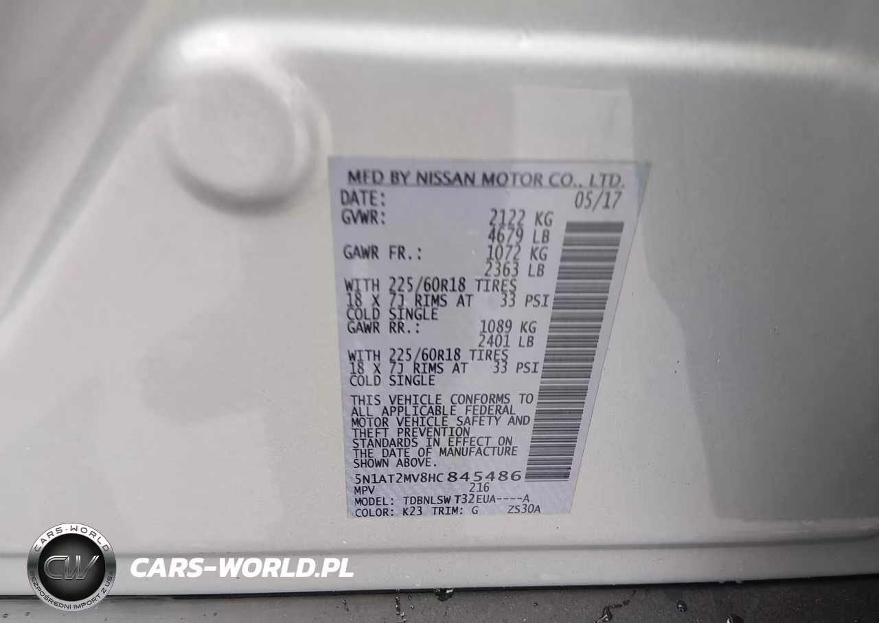 2017 Nissan Rogue Sl VIN:5N1AT2MV8HC845486 - 9
