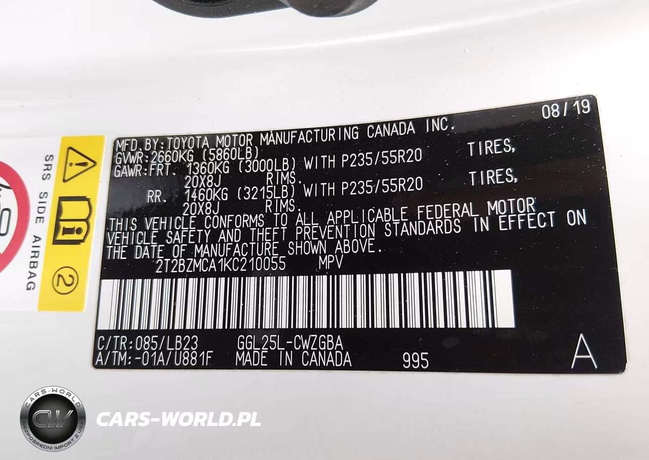 2019 Lexus Rx 350 VIN:2T2BZMCA1KC210055 - 9
