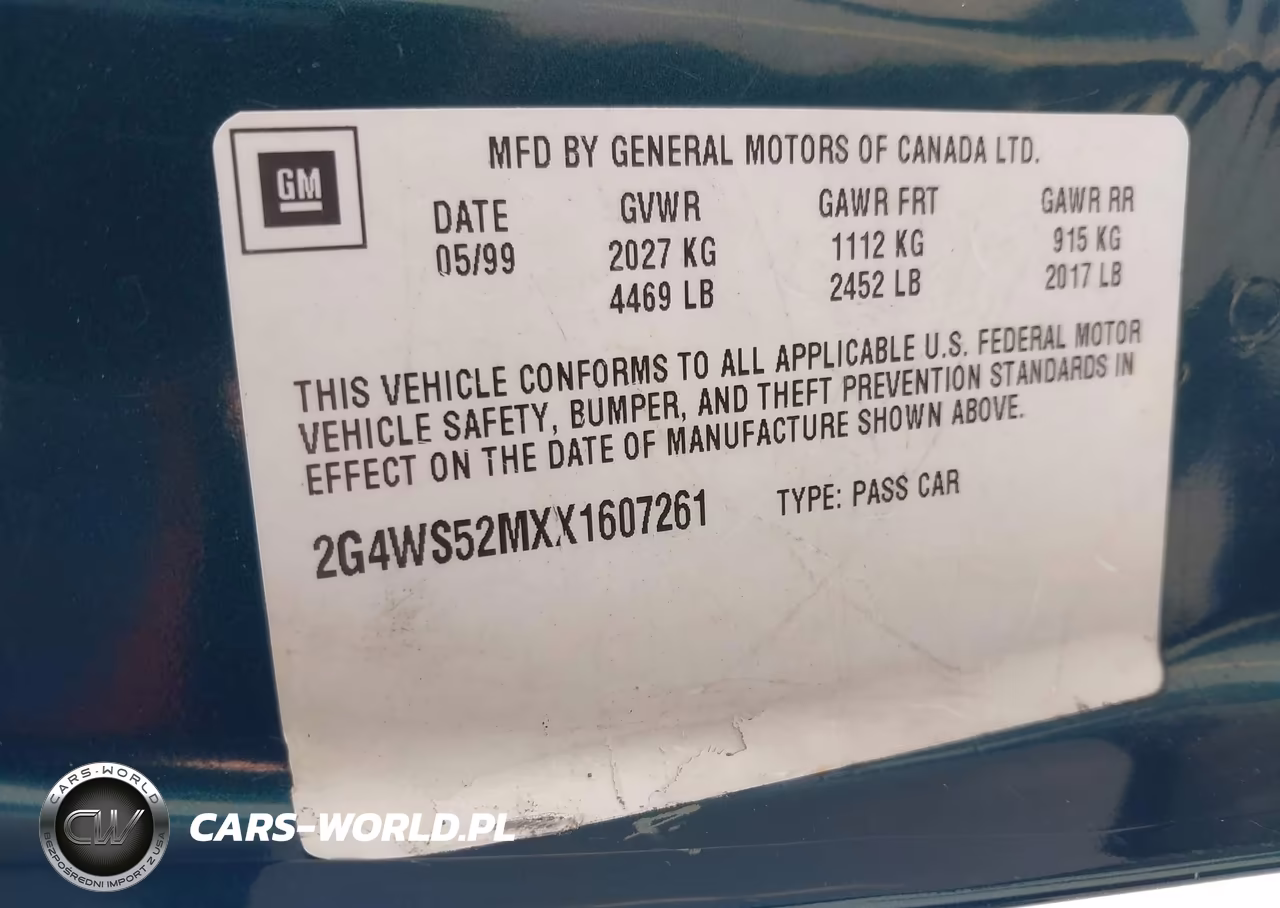 1999 Buick Century Custom VIN:2G4WS52MXX1607261 - 9