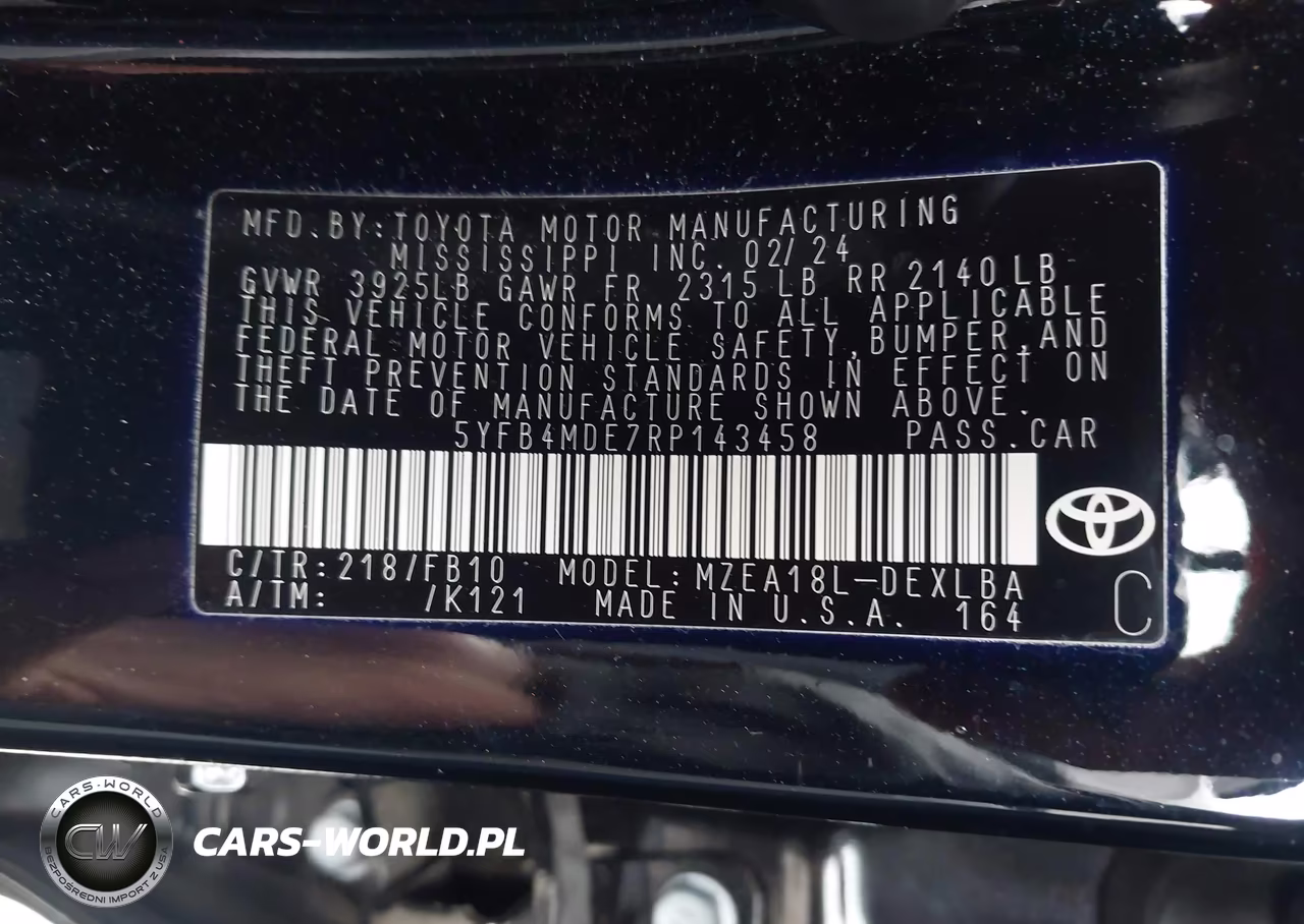2024 Toyota Corolla Le VIN:5YFB4MDE7RP143458 - 9