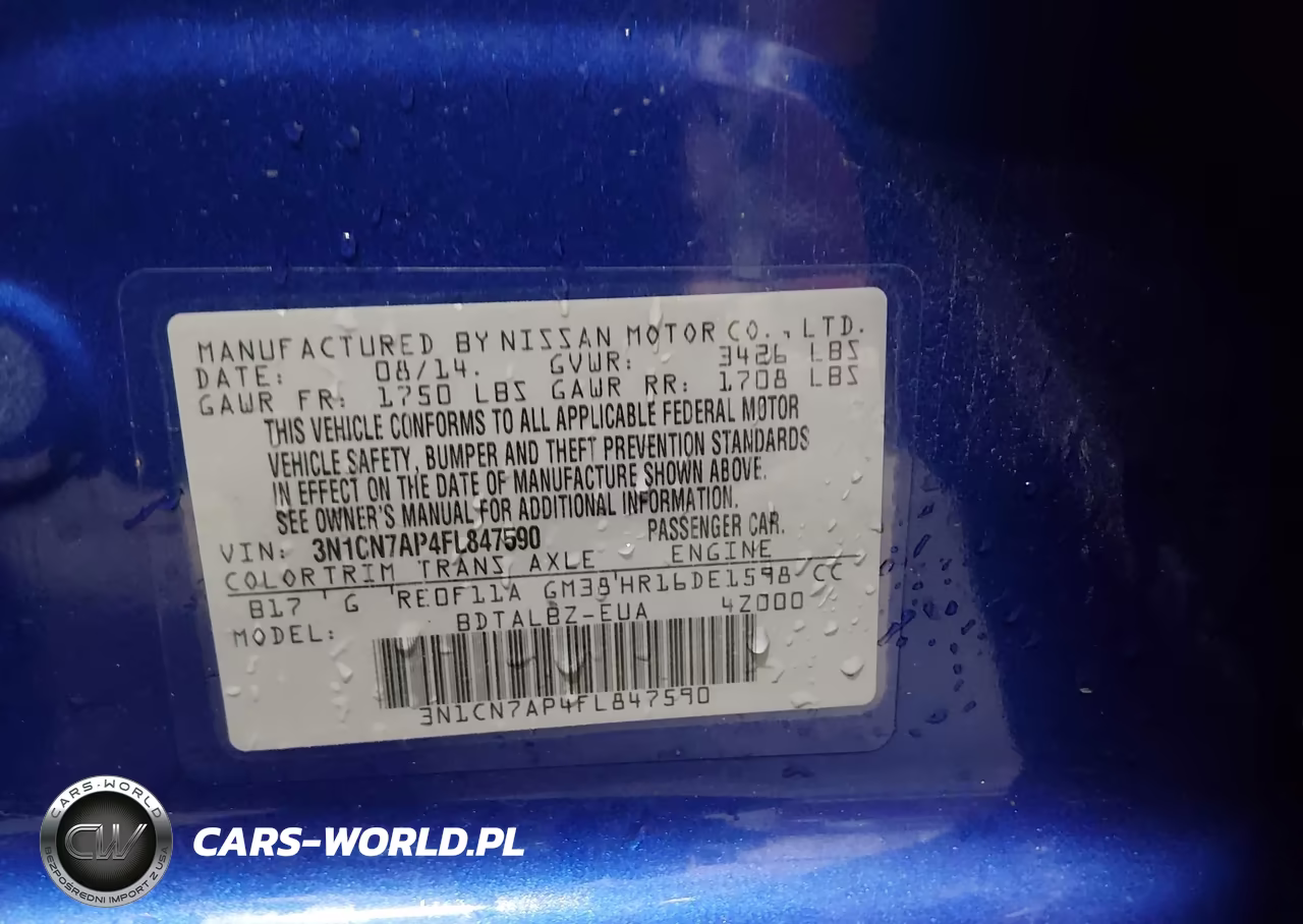 2015 Nissan Versa 1.6 Sv VIN:3N1CN7AP4FL847590 - 9