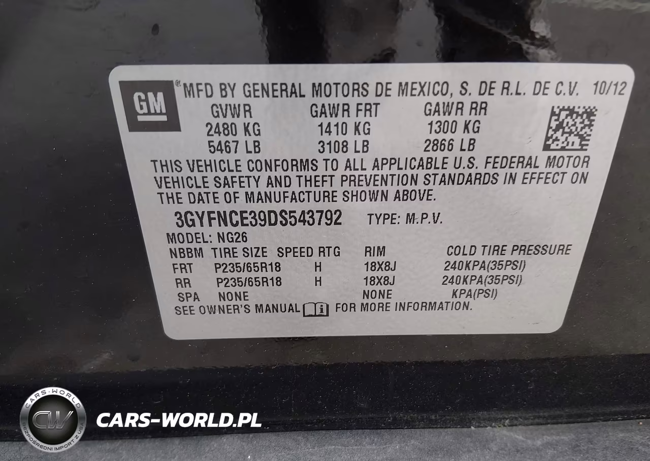 2013 Cadillac Srx Luxury Collection VIN:3GYFNCE39DS543792 - 9