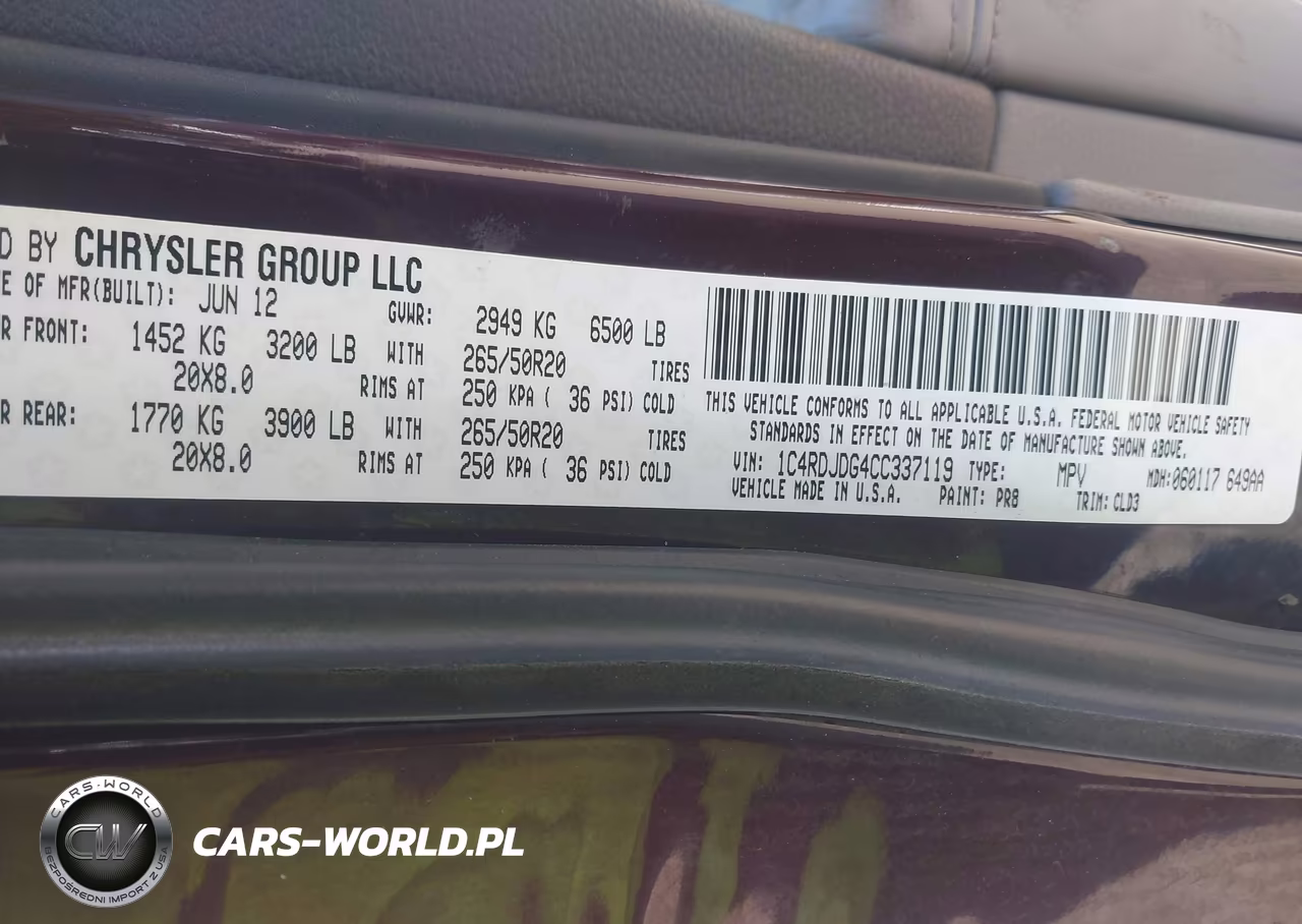 2012 Dodge Durango Crew VIN:1C4RDJDG4CC337119 - 9