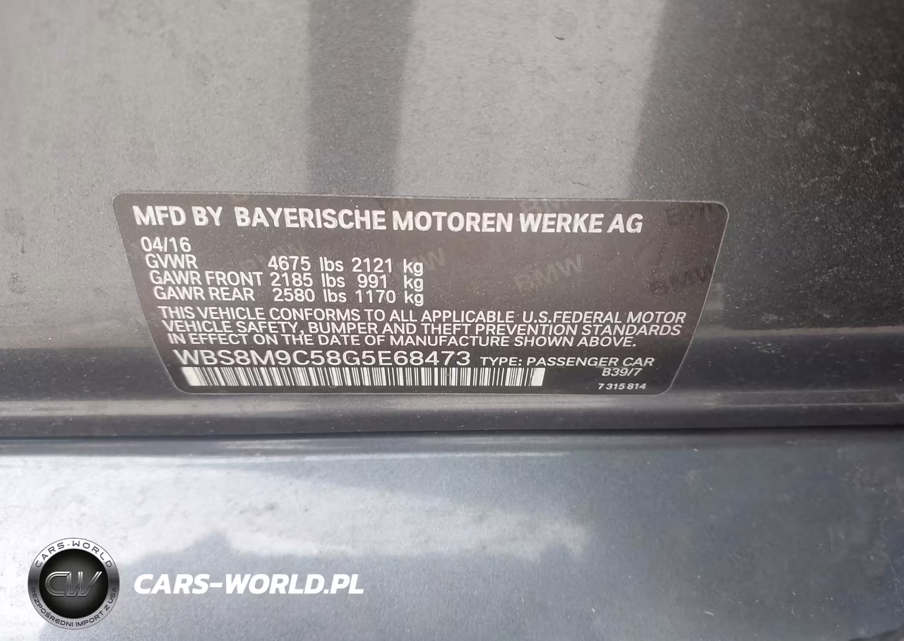2016 BMW M3 VIN:WBS8M9C58G5E68473 - 9