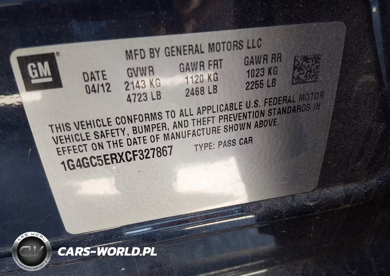 2012 Buick Lacrosse Leather Group VIN:1G4GC5ERXCF327867 - 9