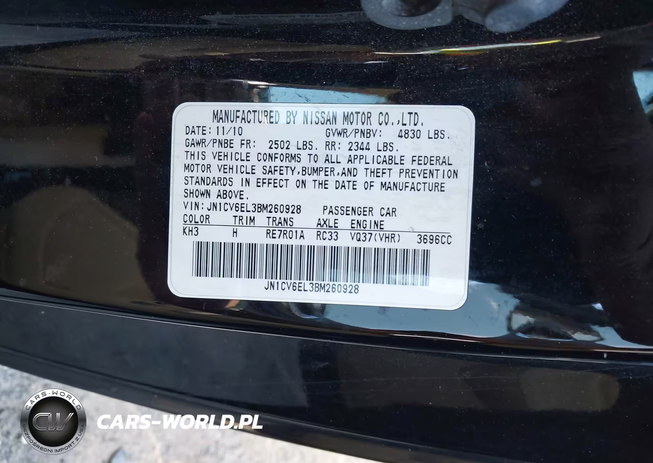 2011 Infiniti G37X VIN:JN1CV6EL3BM260928 - 9