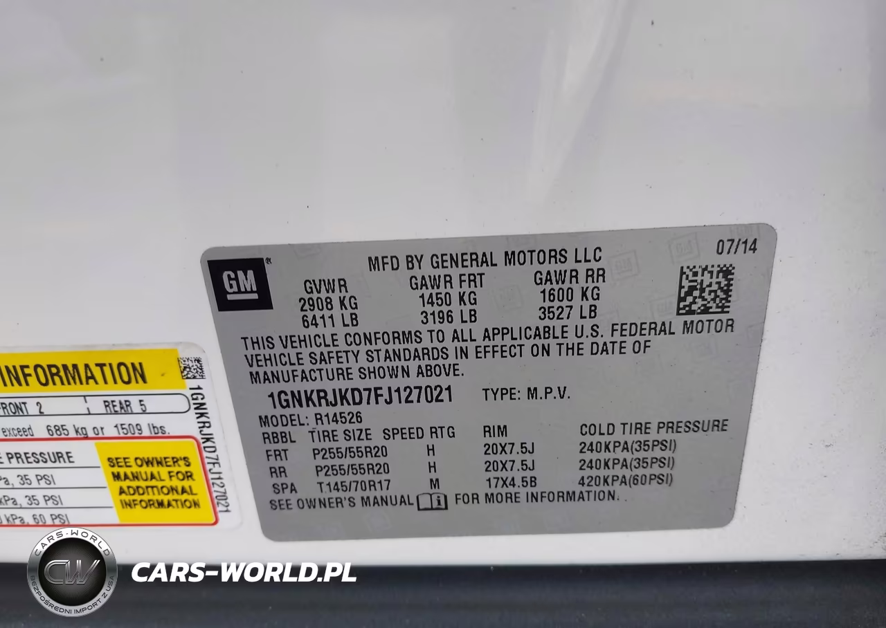 2015 Chevrolet Traverse Ltz VIN:1GNKRJKD7FJ127021 - 9