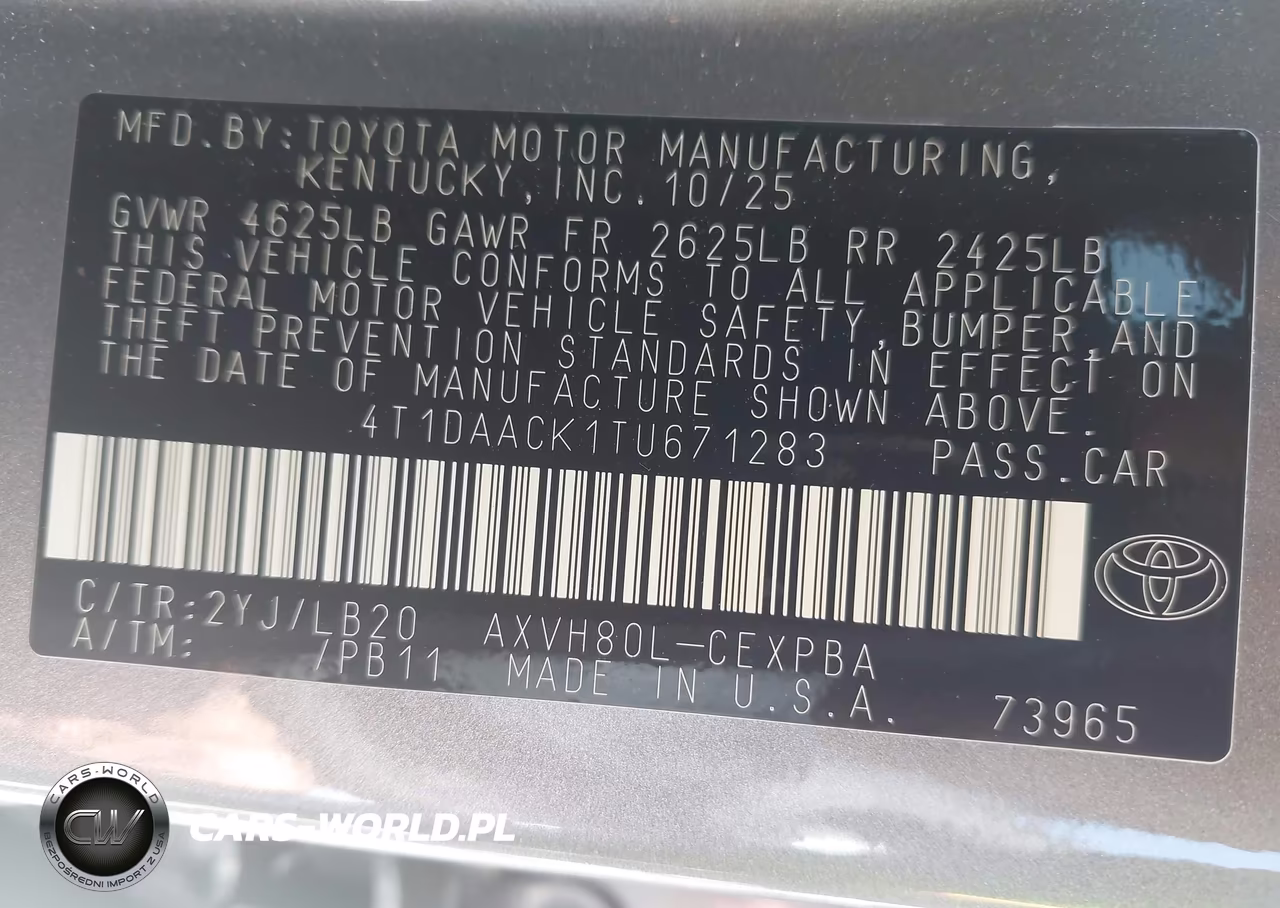 2026 Toyota Camry Xse VIN:4T1DAACK1TU671283 - 9