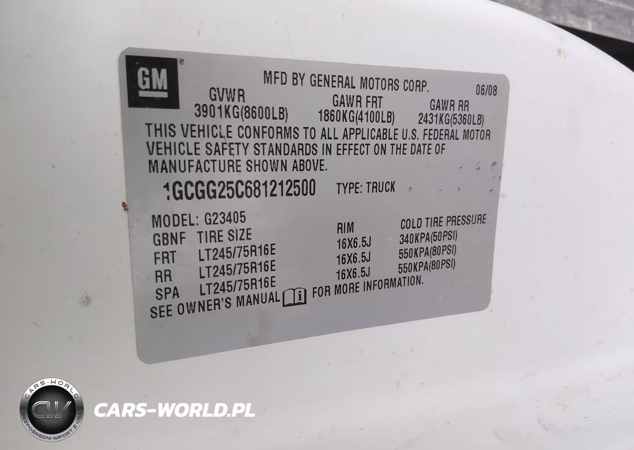 2008 Chevrolet Express Work Van VIN:1GCGG25C681212500 - 9