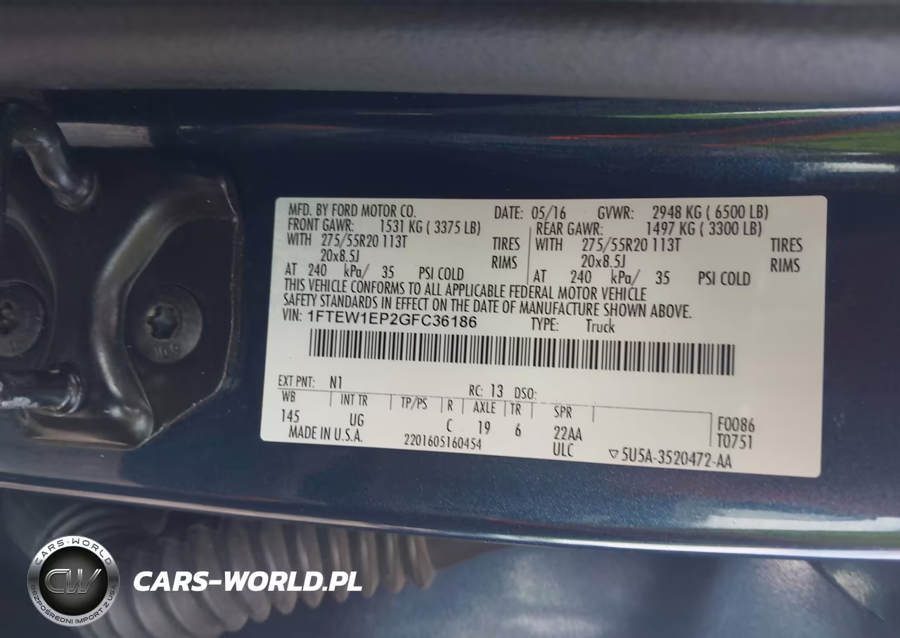 2016 Ford F-150 Xlt VIN:1FTEW1EP2GFC36186 - 9