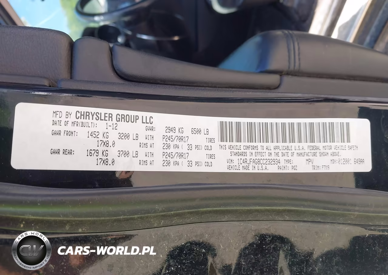 2012 Jeep Grand Cherokee Laredo VIN:1C4RJFAG8CC232934 - 9