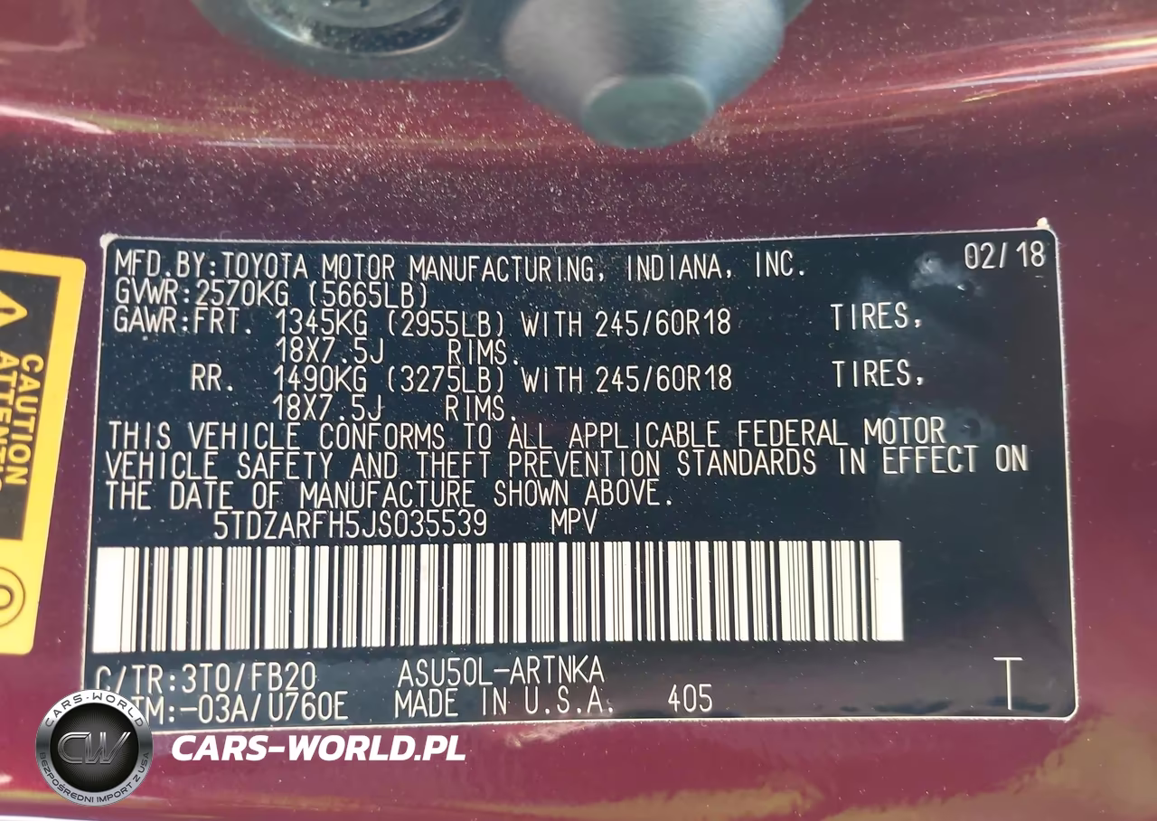 2018 Toyota Highlander Le VIN:5TDZARFH5JS035539 - 9