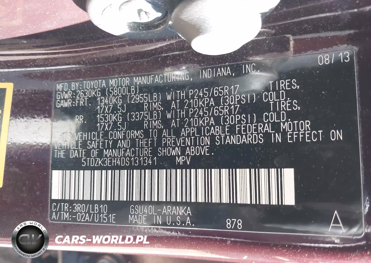 2013 Toyota Highlander Se V6 VIN:5TDZK3EH4DS131341 - 9