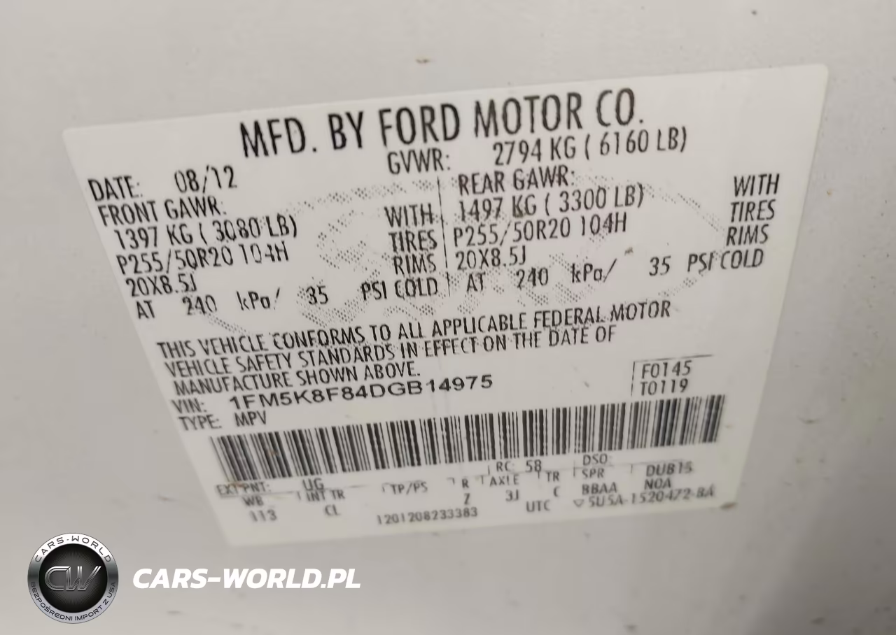 2013 Ford Explorer Limited VIN:1FM5K8F84DGB14975 - 9