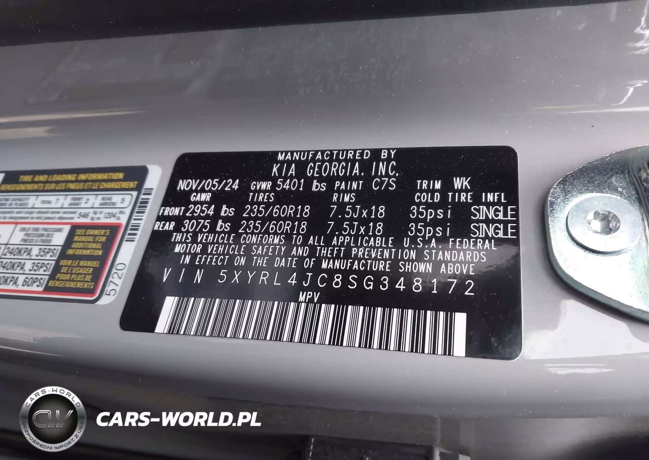 2025 Kia Sorento S VIN:5XYRL4JC8SG348172 - 9