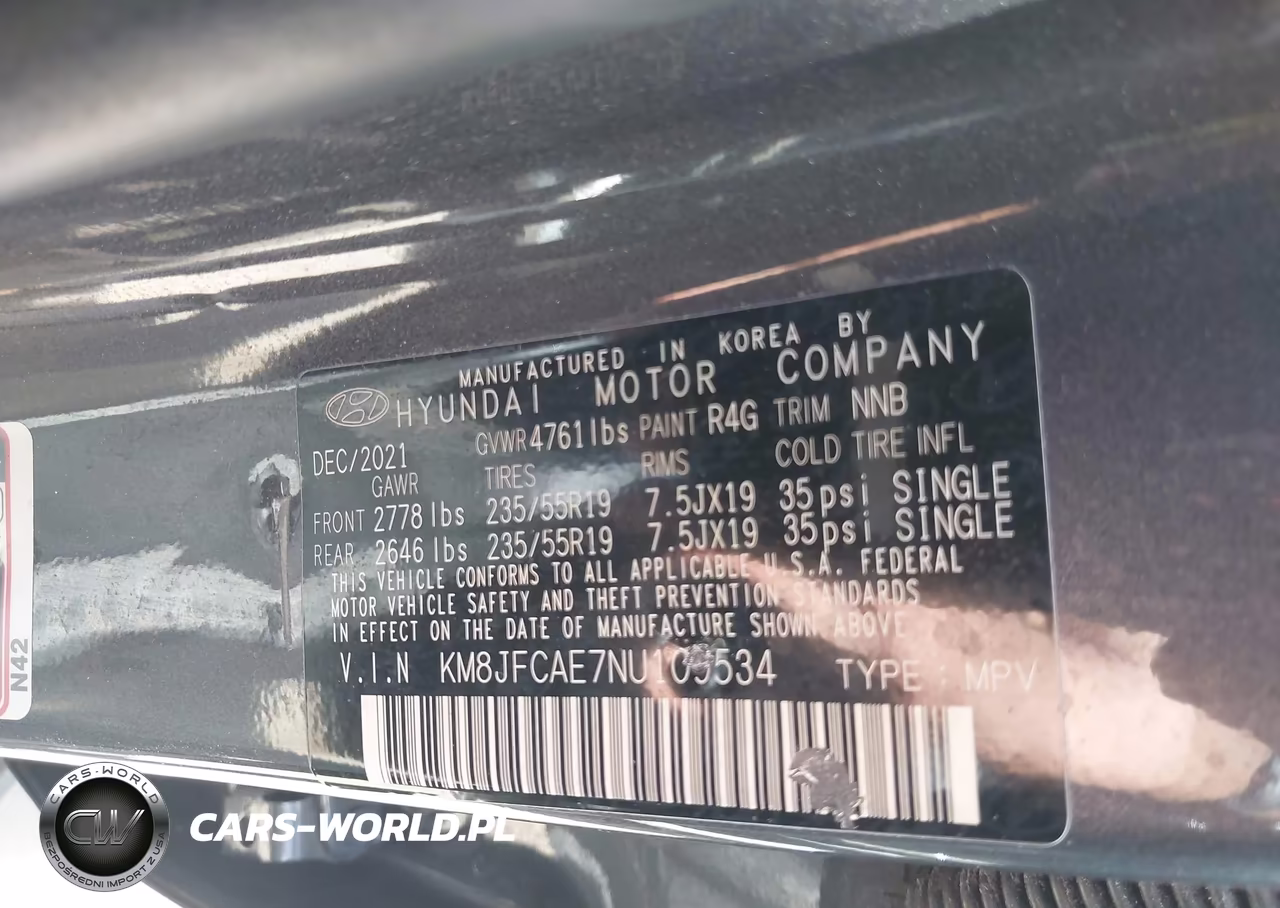 2022 Hyundai Tucson Xrt VIN:KM8JFCAE7NU109534 - 9