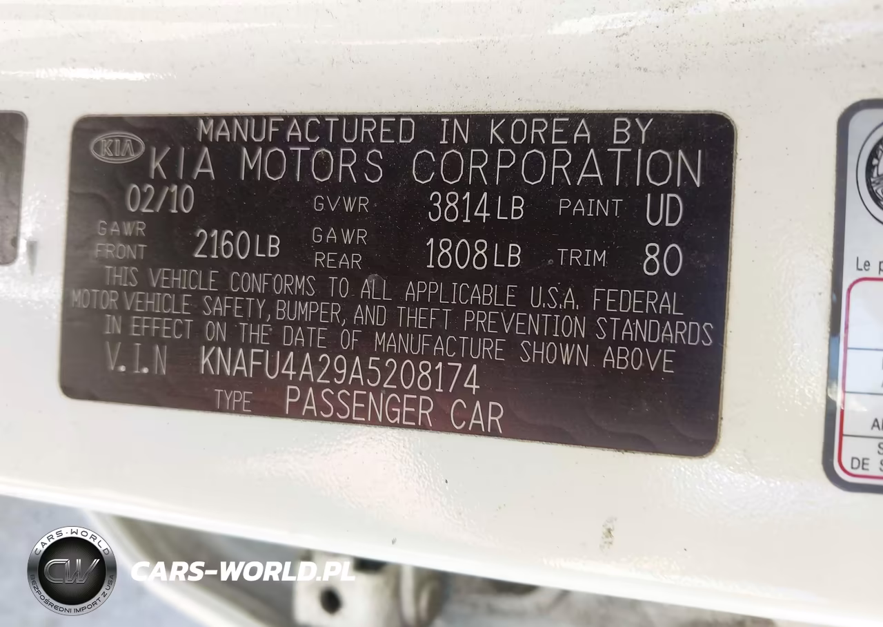 2010 Kia Forte Ex VIN:KNAFU4A29A5208174 - 9