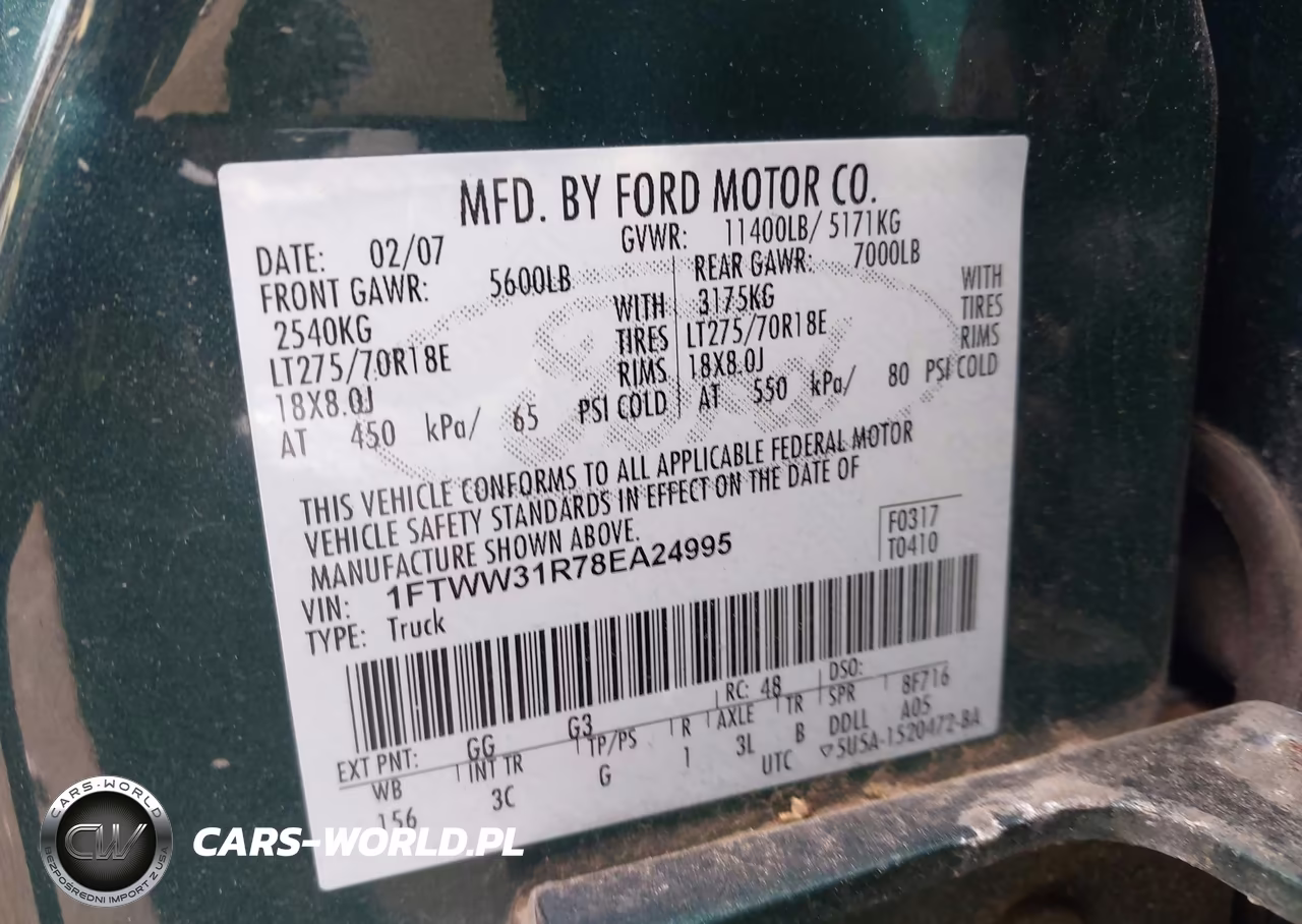 2008 Ford F-350 Xlt VIN:1FTWW31R78EA24995 - 8