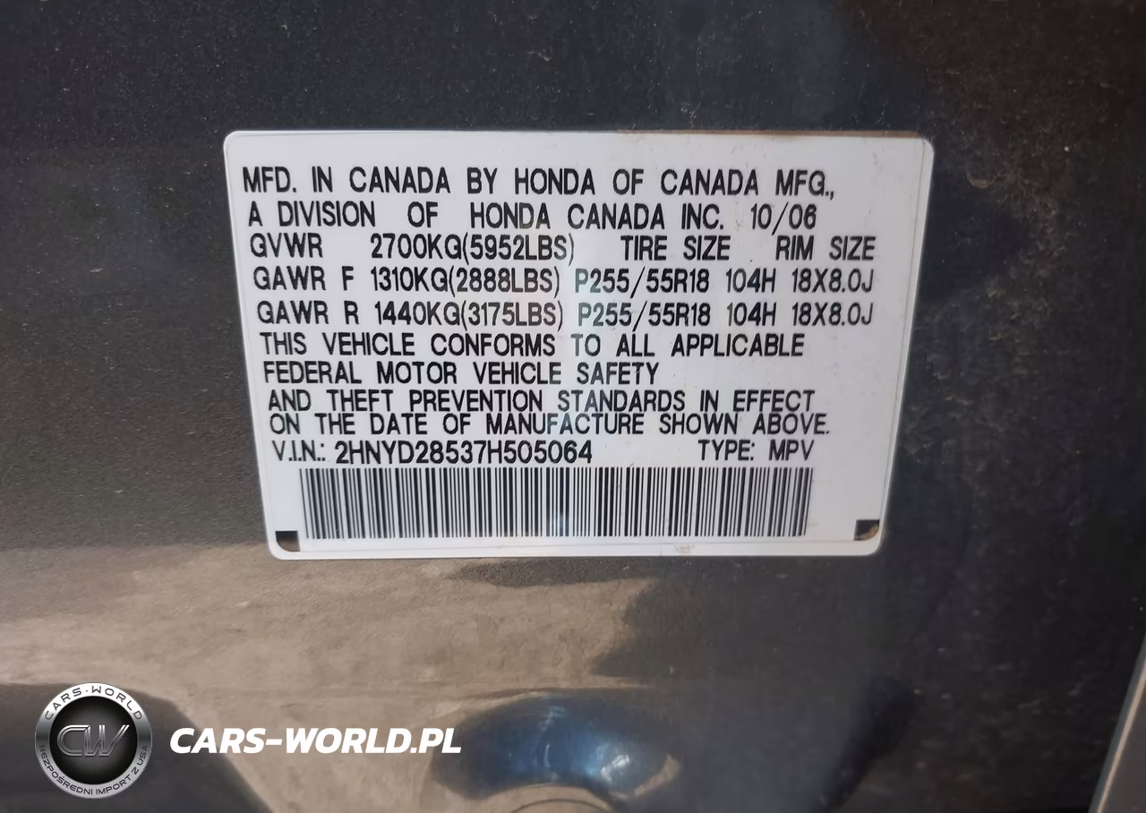 2007 Acura Mdx Sport Package VIN:2HNYD28537H505064 - 9