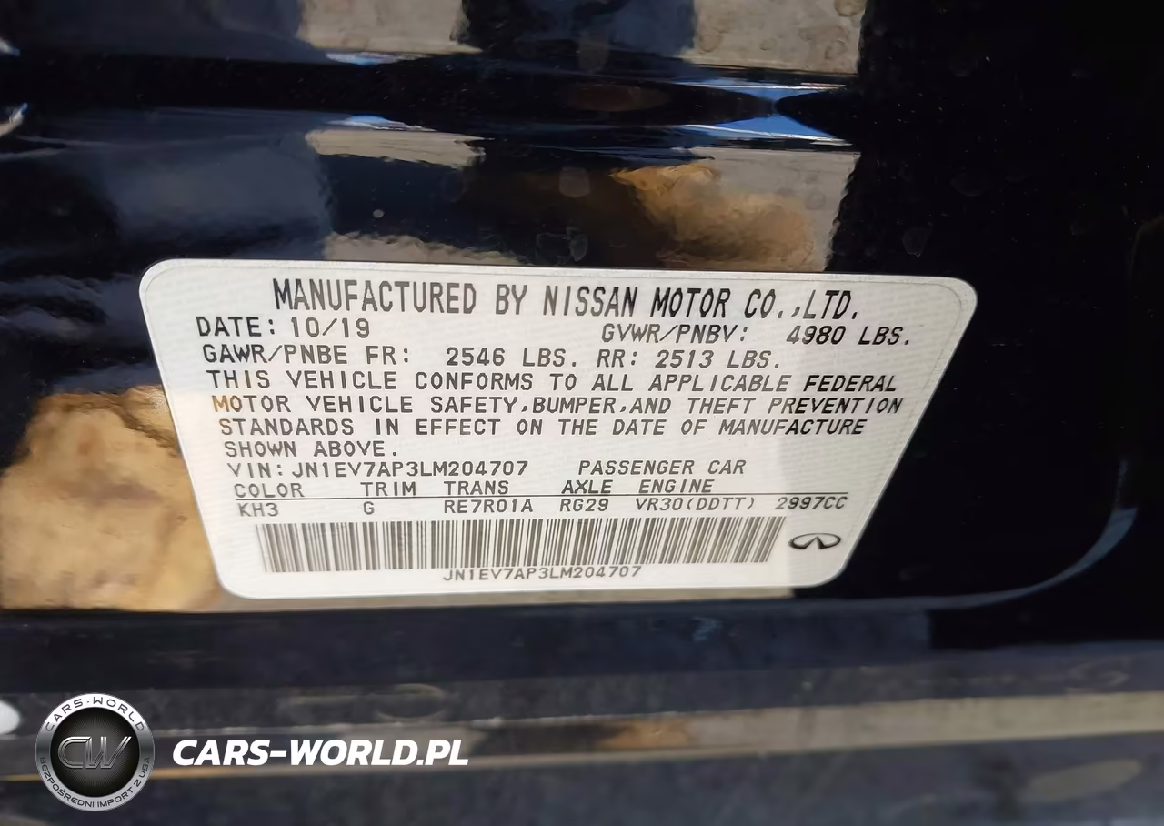 2020 Infiniti Q50 Luxe VIN:JN1EV7AP3LM204707 - 9