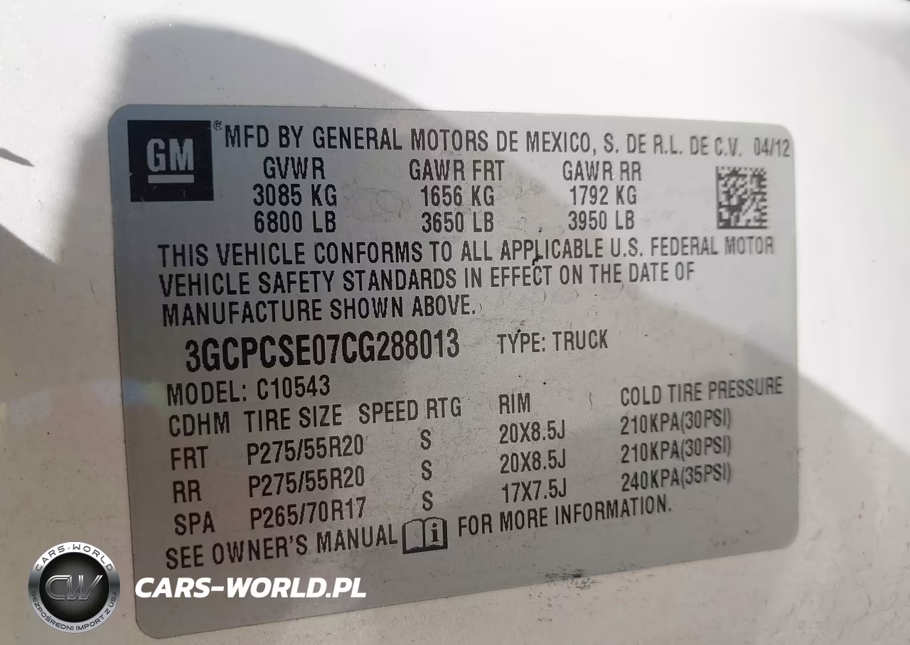 2012 Chevrolet Silverado 1500 Lt VIN:3GCPCSE07CG288013 - 9