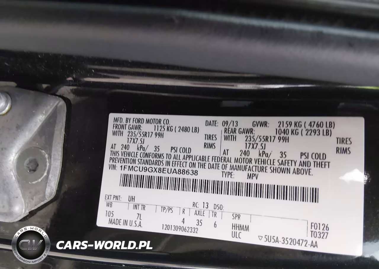 2014 Ford Escape Se VIN:1FMCU9GX8EUA88638 - 9