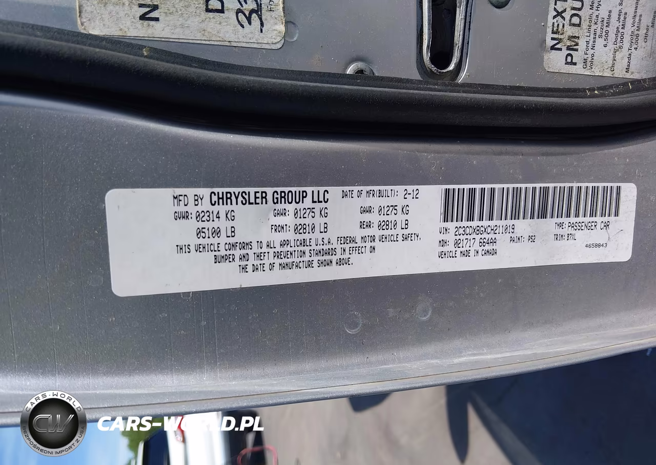 2012 Dodge Charger Se VIN:2C3CDXBGXCH211019 - 9