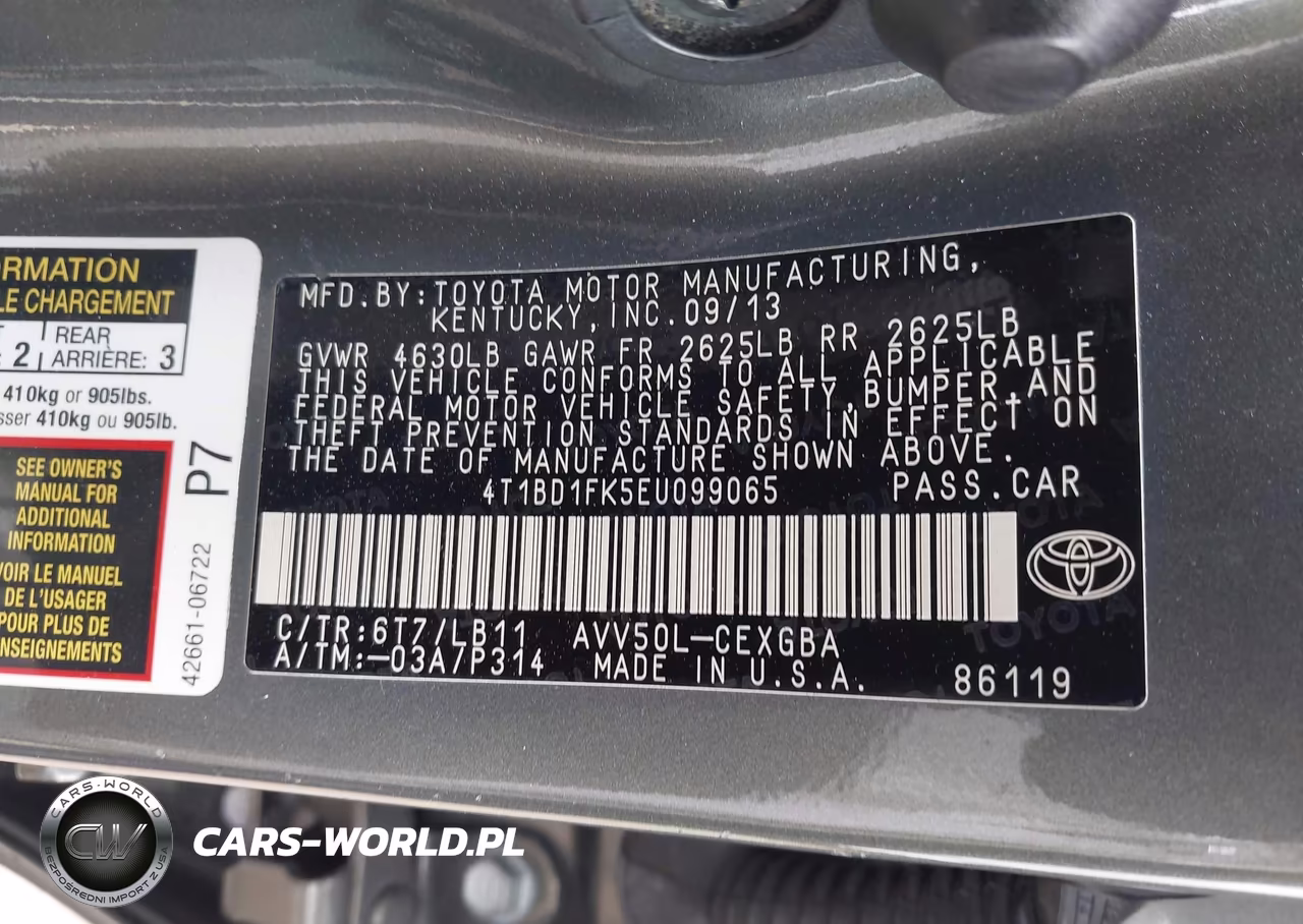2014 Toyota Camry Hybrid Xle VIN:4T1BD1FK5EU099065 - 9
