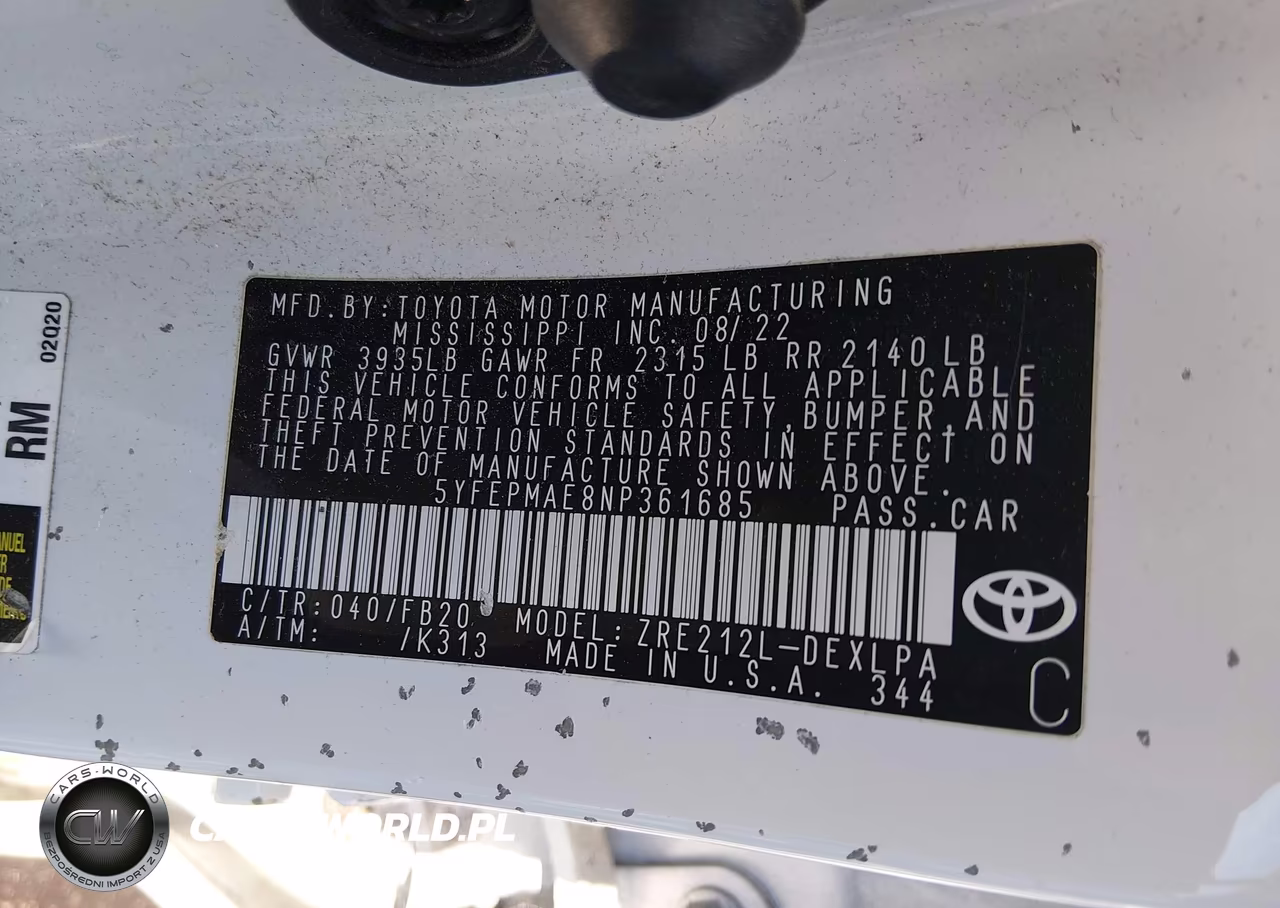 2022 Toyota Corolla Le VIN:5YFEPMAE8NP361685 - 9