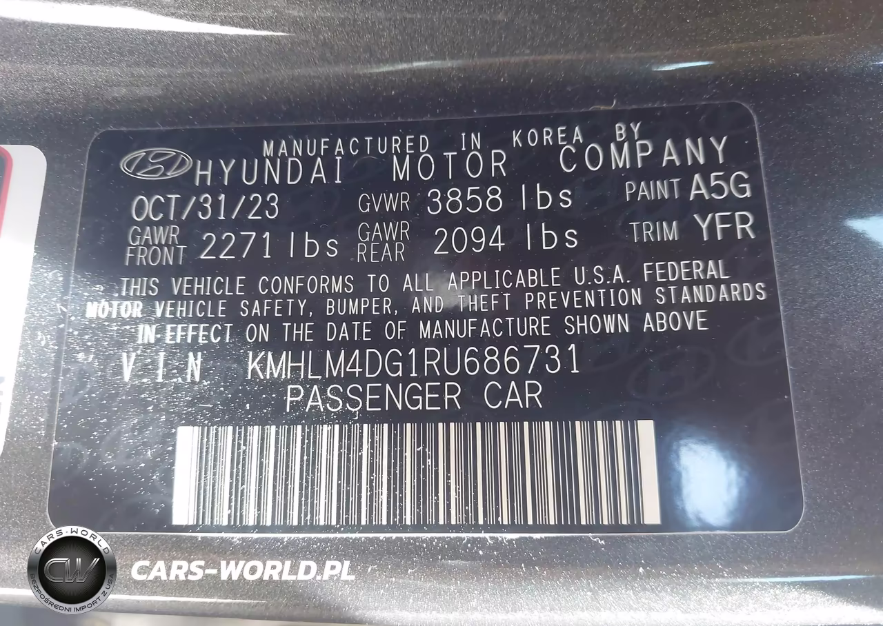 2024 Hyundai Elantra Sel VIN:KMHLM4DG1RU686731 - 9
