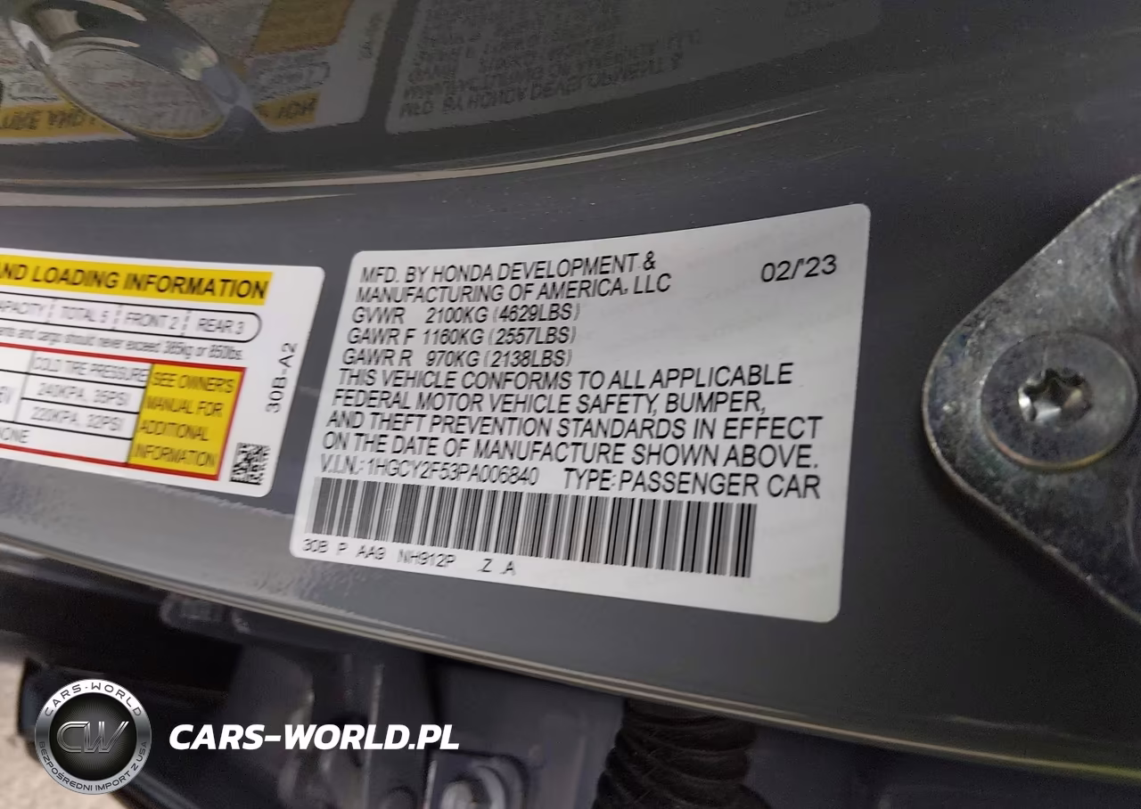2023 Honda Accord Hybrid Sport VIN:1HGCY2F53PA006840 - 9